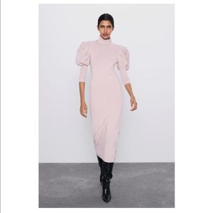 Balloon sleeve midi dress - NWT